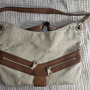 Michael Kors Cream and Brown Women's Bag